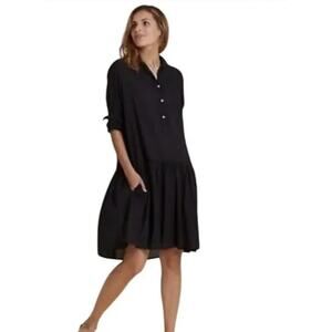 Frank & Eileen Grayson Changemaker Shirt Dress Black